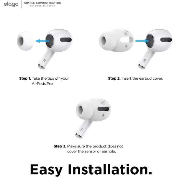 elago 6 Pairs AirPods Pro Ear Tips with Integrated Earbuds Cover Designed for Apple AirPods Pro Fit in The Case AntiSlip 3 Sizes Large  Medium  Small US Patent Registered Dark GreyWhite