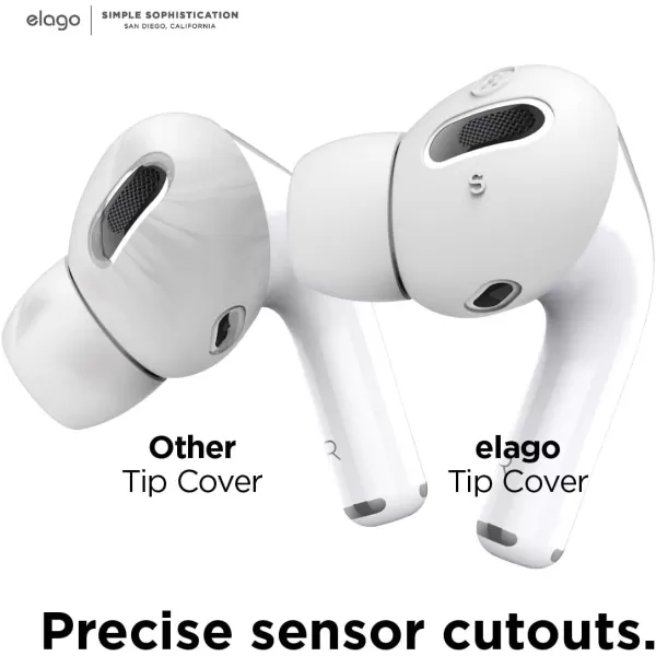 elago 6 Pairs AirPods Pro Ear Tips with Integrated Earbuds Cover Designed for Apple AirPods Pro Fit in The Case AntiSlip 3 Sizes Large  Medium  Small US Patent Registered Dark GreyWhite