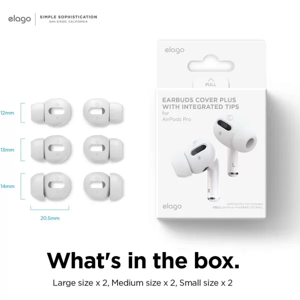 elago 6 Pairs AirPods Pro Ear Tips with Integrated Earbuds Cover Designed for Apple AirPods Pro Fit in The Case AntiSlip 3 Sizes Large  Medium  Small US Patent Registered Dark GreyWhite