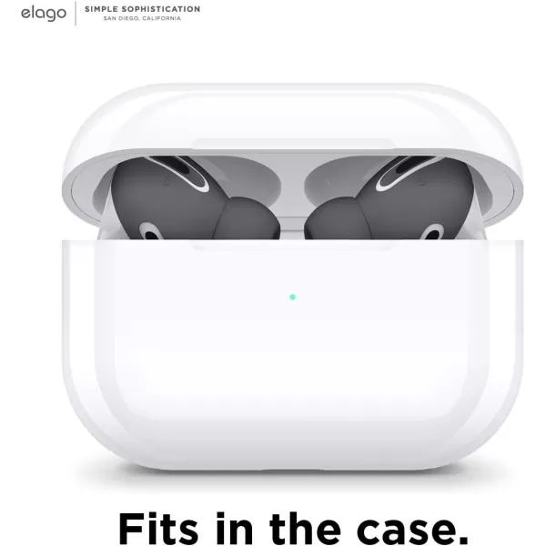 elago 6 Pairs AirPods Pro Ear Tips with Integrated Earbuds Cover Designed for Apple AirPods Pro Fit in The Case AntiSlip 3 Sizes Large  Medium  Small US Patent Registered Dark GreyDark Grey