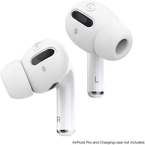 elago 6 Pairs AirPods Pro Ear Tips with Integrated Earbuds Cover Designed for Apple AirPods Pro Fit in The Case AntiSlip 3 Sizes Large  Medium  Small US Patent Registered Dark GreyWhite