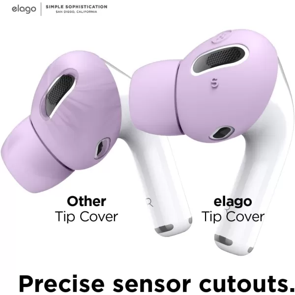 elago 6 Pairs AirPods Pro Ear Tips with Integrated Earbuds Cover Designed for Apple AirPods Pro Fit in The Case AntiSlip 3 Sizes Large  Medium  Small US Patent Registered Dark GreyLavender