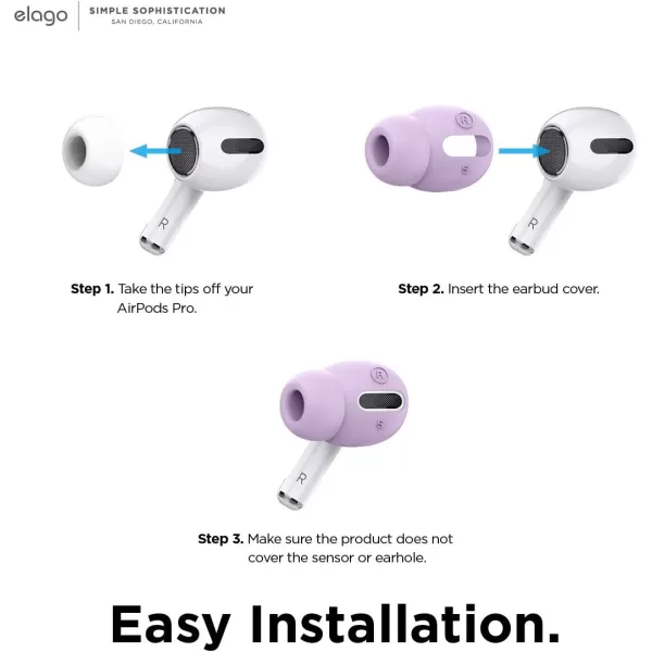 elago 6 Pairs AirPods Pro Ear Tips with Integrated Earbuds Cover Designed for Apple AirPods Pro Fit in The Case AntiSlip 3 Sizes Large  Medium  Small US Patent Registered Dark GreyLavender