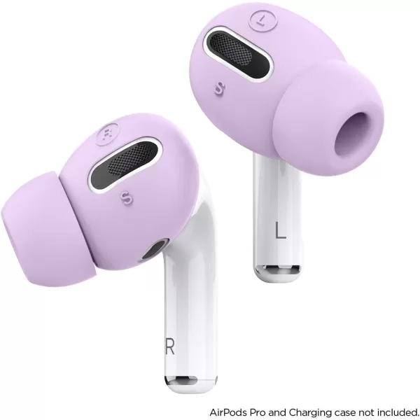 elago 6 Pairs AirPods Pro Ear Tips with Integrated Earbuds Cover Designed for Apple AirPods Pro Fit in The Case AntiSlip 3 Sizes Large  Medium  Small US Patent Registered Dark GreyLavender