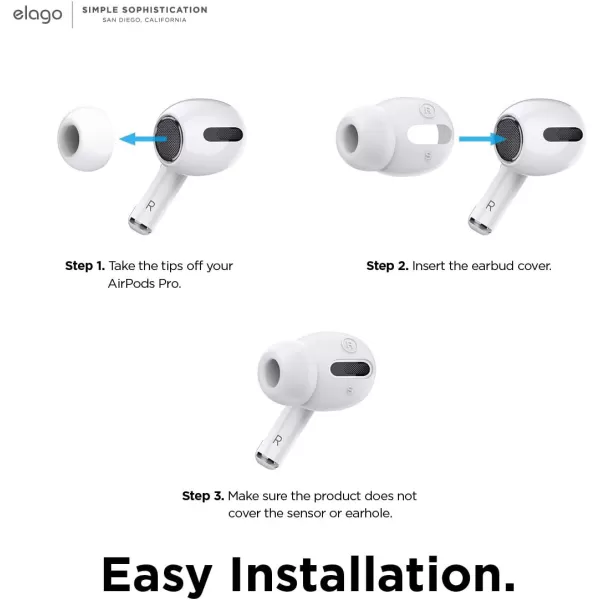 elago 6 Pairs AirPods Pro Ear Tips with Integrated Earbuds Cover Designed for Apple AirPods Pro Fit in The Case AntiSlip 3 Sizes Large  Medium  Small US Patent Registered Dark GreyNightglow Blue