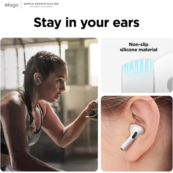 elago 6 Pairs Compatible with AirPods Pro 2 Ear Tips with Earbuds Cover Compatible with Apple AirPods Pro 2nd Generation 3 Sizes Large  Medium  Small US Patent Registered LavenderWhite