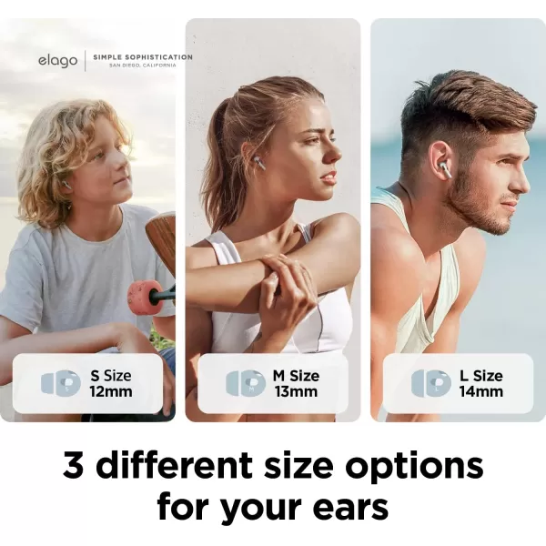 elago 6 Pairs Compatible with AirPods Pro 2 Ear Tips with Earbuds Cover Compatible with Apple AirPods Pro 2nd Generation 3 Sizes Large  Medium  Small US Patent Registered LavenderNightglow Blue