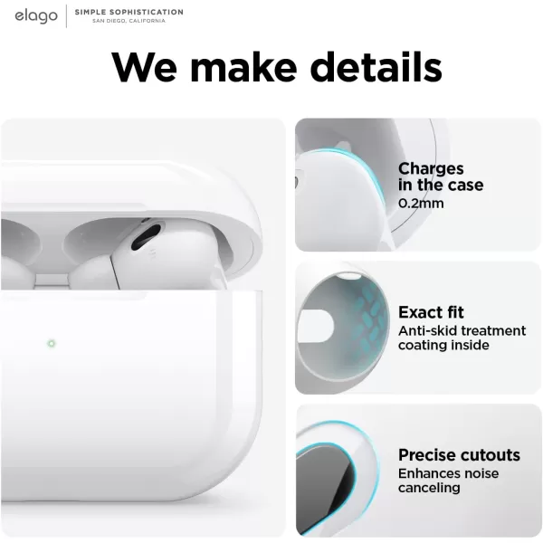 elago 6 Pairs Compatible with AirPods Pro 2 Ear Tips with Earbuds Cover Compatible with Apple AirPods Pro 2nd Generation 3 Sizes Large  Medium  Small US Patent Registered LavenderWhite