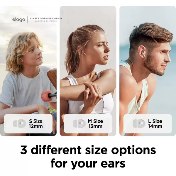 elago 6 Pairs Compatible with AirPods Pro 2 Ear Tips with Earbuds Cover Compatible with Apple AirPods Pro 2nd Generation 3 Sizes Large  Medium  Small US Patent Registered LavenderWhite