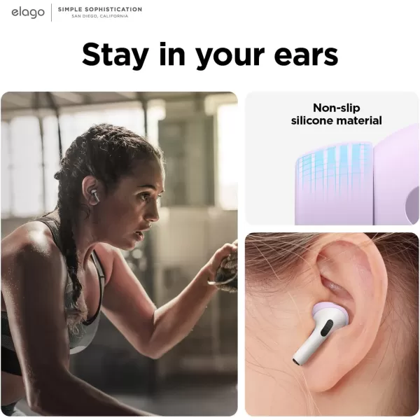 elago 6 Pairs Compatible with AirPods Pro 2 Ear Tips with Earbuds Cover Compatible with Apple AirPods Pro 2nd Generation 3 Sizes Large  Medium  Small US Patent Registered LavenderLavender