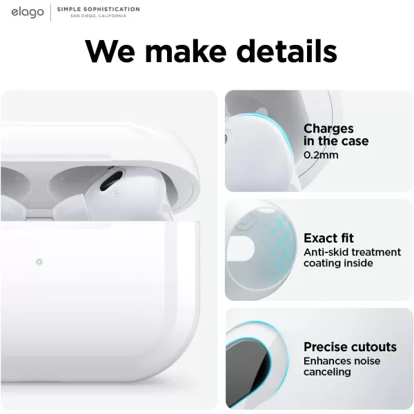 elago 6 Pairs Compatible with AirPods Pro 2 Ear Tips with Earbuds Cover Compatible with Apple AirPods Pro 2nd Generation 3 Sizes Large  Medium  Small US Patent Registered LavenderNightglow Blue