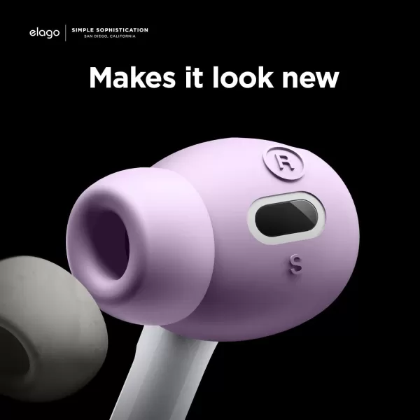 elago 6 Pairs Compatible with AirPods Pro 2 Ear Tips with Earbuds Cover Compatible with Apple AirPods Pro 2nd Generation 3 Sizes Large  Medium  Small US Patent Registered LavenderLavender