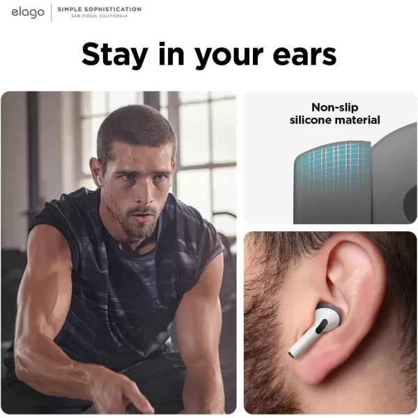 elago 6 Pairs Compatible with AirPods Pro 2 Ear Tips with Earbuds Cover Compatible with Apple AirPods Pro 2nd Generation 3 Sizes Large  Medium  Small US Patent Registered LavenderDark Grey