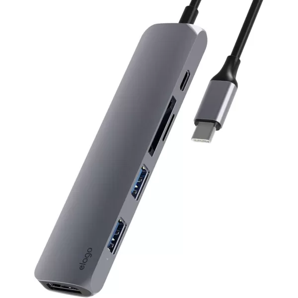 elago 6 in 1 Card Reader Compatible with MacBook Pro and Other USB TypeC Devices 4K HDMI SDTFMicro SD Slot PD Charging Port 2 USB 30 Portselago 6 in 1 Card Reader Compatible with MacBook Pro and Other USB TypeC Devices 4K HDMI SDTFMicro SD Slot PD Charging Port 2 USB 30 Ports
