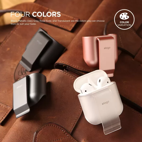 elago AirPods Belt Clip Rose Gold  Compatible with Apple AirPods 1 amp 2Convenient PortabilityProtectionSoft Feel Coating  for AirPods 2 and 1Rose Gold