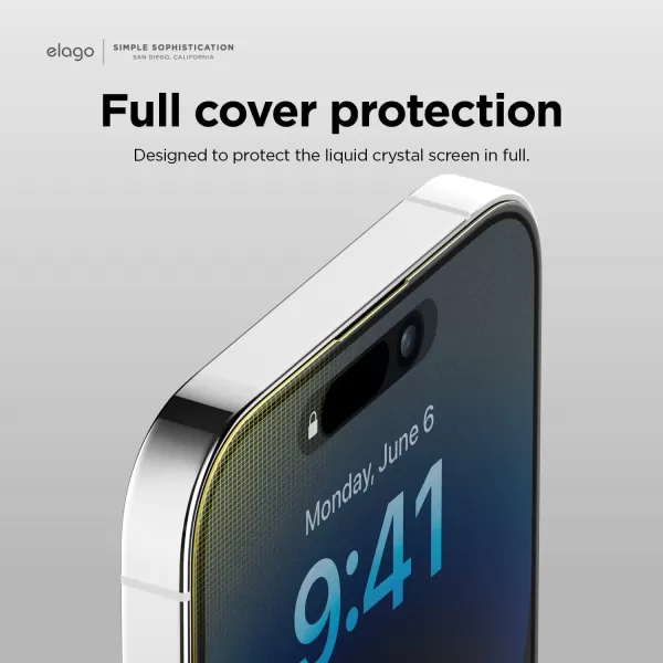 elago Anti Finger Glass Screen Protector Compatible with iPhone 14 Pro Max  AntiFingerprint 9H Surface Hardness ShatterProof Scratch ProtectioniPhone 14 Pro Max