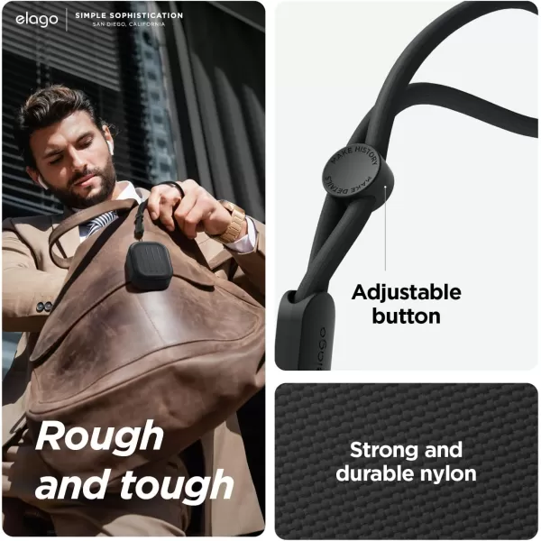 elago Armor Case Compatible with AirPods Pro 2nd Generation Case Cover  Compatible with AirPods Pro 2 Case Lanyard Included Supports Wireless Charging Shock Resistant Full Protection StoneBlack