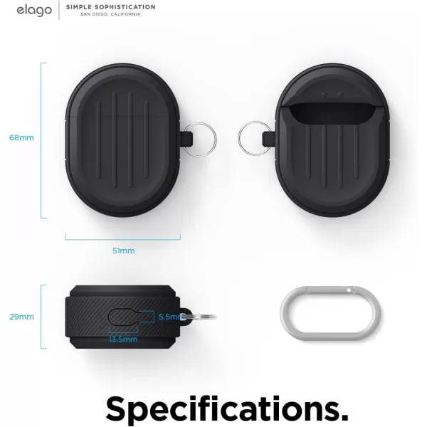 elago Armor Case Designed for Google Pixel Buds ASeries 2021 Pixel Buds 2 Case 2020 Protective Silicone Case Cover with Keychain Supports Wireless Charging BlackBlack