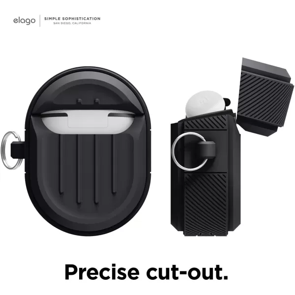 elago Armor Case Designed for Google Pixel Buds ASeries 2021 Pixel Buds 2 Case 2020 Protective Silicone Case Cover with Keychain Supports Wireless Charging BlackBlack