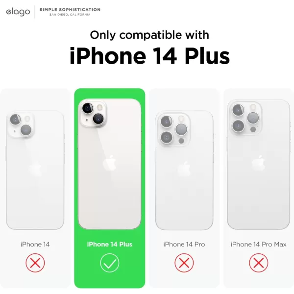 elago Armor Compatible with iPhone 14 Plus Case 67 Inch  US Military Grade Drop Protection HeavyDuty Protective Case Carbon Fiber Texture Tough Rugged Design Shockproof Bumper Cover SandDark Green