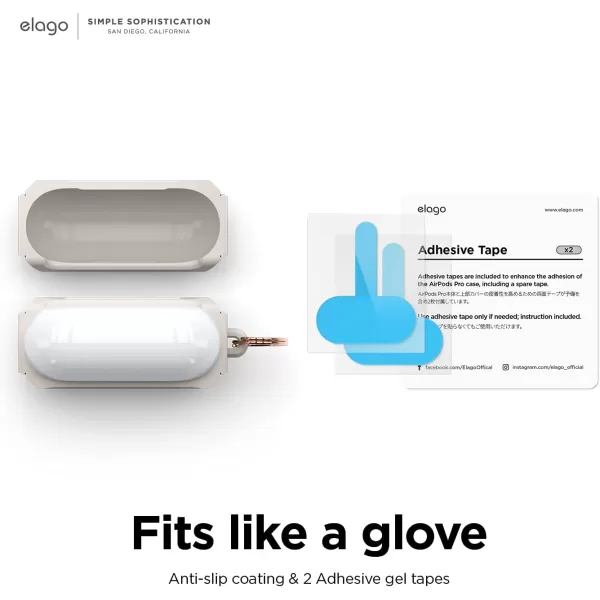 elago Army Case with Keychain Compatible with AirPods 3  Supports Wireless ReCharging Shock Resistant and Provides Full Protection StoneStone