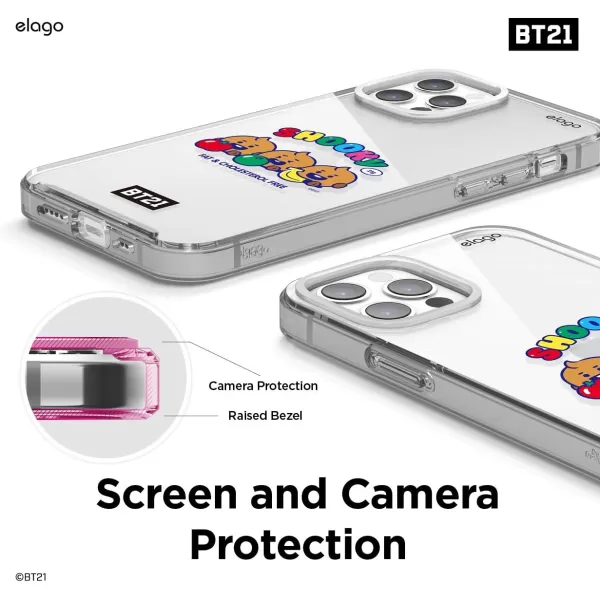 elago BT21 Hybrid Case Compatible with iPhone 12 Compatible with iPhone 12 Pro 61 Inch Durable Full Body Protection Raised Lip Screen amp Camera Protection Official Merchandise CookySHOOKY