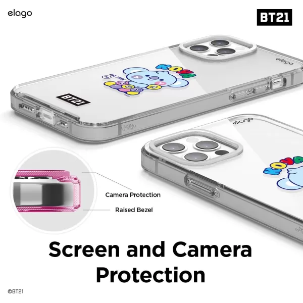 elago BT21 Hybrid Case Compatible with iPhone 12 Compatible with iPhone 12 Pro 61 Inch Durable Full Body Protection Raised Lip Screen amp Camera Protection Official Merchandise CookyKOYA