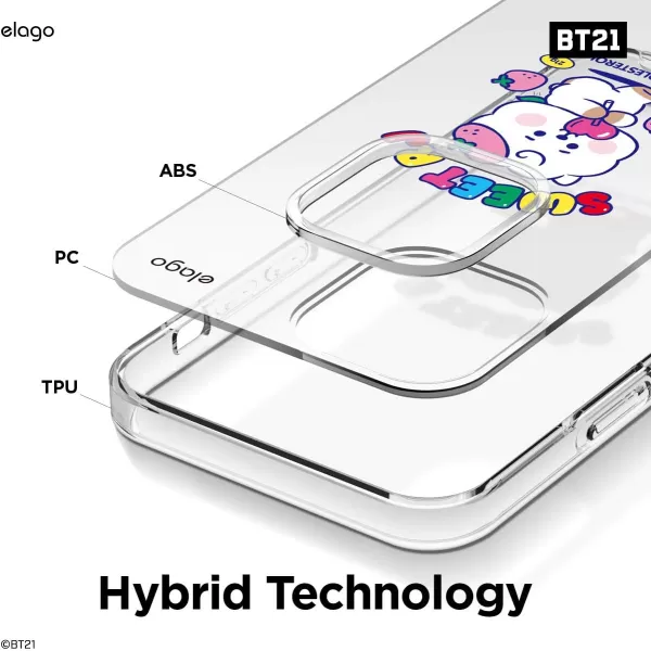 elago BT21 Hybrid Case Compatible with iPhone 12 Compatible with iPhone 12 Pro 61 Inch Durable Full Body Protection Raised Lip Screen amp Camera Protection Official Merchandise CookyRJ