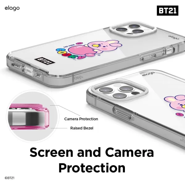 elago BT21 Hybrid Case Compatible with iPhone 12 Compatible with iPhone 12 Pro 61 Inch Durable Full Body Protection Raised Lip Screen amp Camera Protection Official Merchandise CookyCOOKY