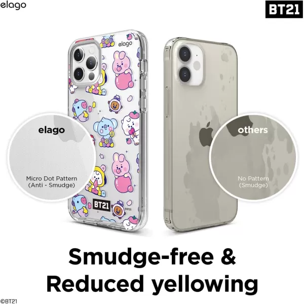 elago BT21 Hybrid Case Compatible with iPhone 12 Compatible with iPhone 12 Pro 61 Inch Durable Full Body Protection Raised Lip Screen amp Camera Protection Official Merchandise Cooky7 FLAVORS