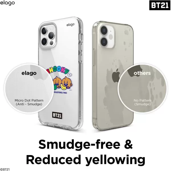 elago BT21 Hybrid Case Compatible with iPhone 12 Compatible with iPhone 12 Pro 61 Inch Durable Full Body Protection Raised Lip Screen amp Camera Protection Official Merchandise CookySHOOKY