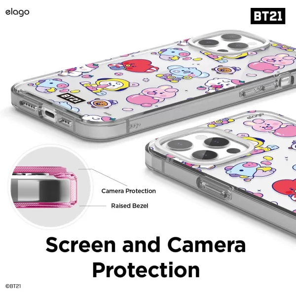 elago BT21 Hybrid Case Compatible with iPhone 12 Pro Max 67 Inch Durable Full Body Protection Raised Lip Screen amp Camera ProtectionOfficial Merchandise TATA7 Flavors