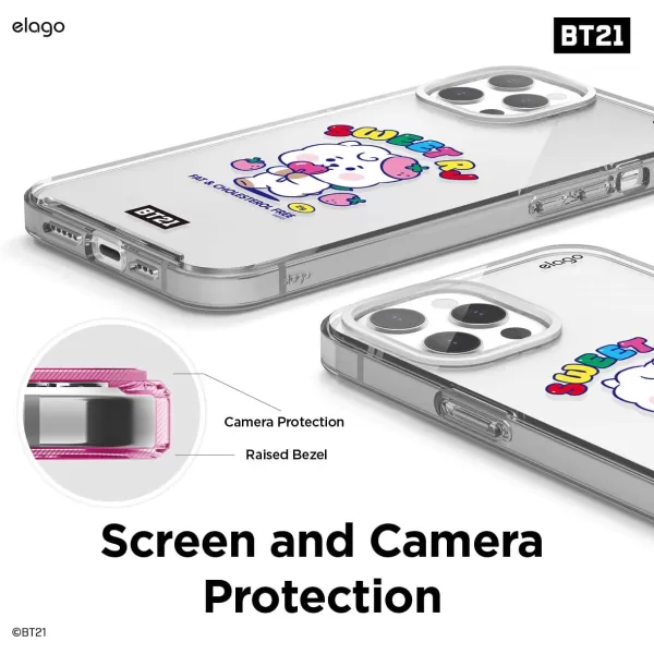 elago BT21 Hybrid Case Compatible with iPhone 12 Pro Max 67 Inch Durable Full Body Protection Raised Lip Screen amp Camera ProtectionOfficial Merchandise TATARJ