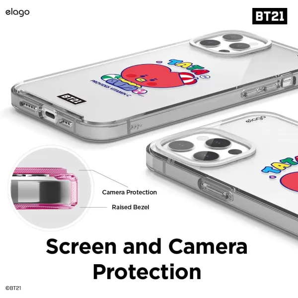 elago BT21 Hybrid Case Compatible with iPhone 12 Pro Max 67 Inch Durable Full Body Protection Raised Lip Screen amp Camera ProtectionOfficial Merchandise TATATATA