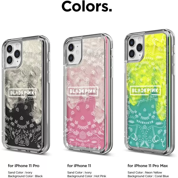 elago Blackpink Sand Case Compatible with iPhone 11  Official Merchandise Ivory Nightglow Blue  Hot Pinkelago Blackpink Sand Case Compatible with iPhone 11  Official Merchandise Ivory Nightglow Blue  Hot Pink