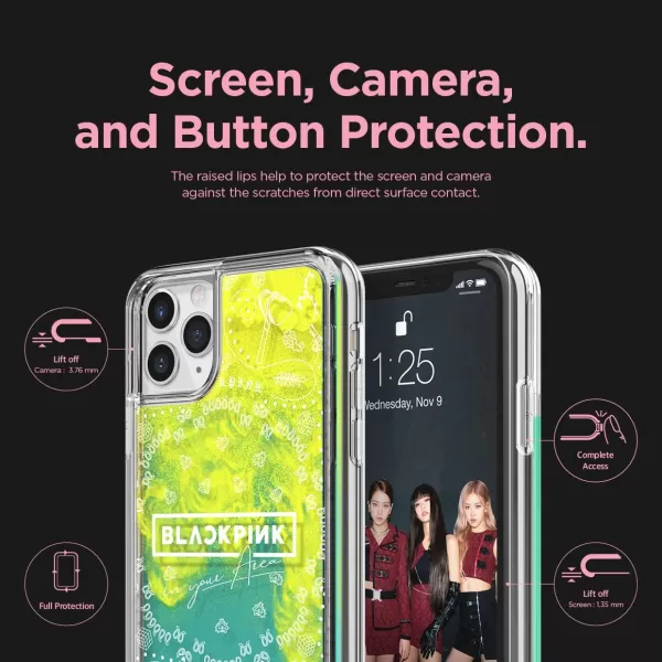 elago Blackpink iPhone 11 Pro Max Sand Case  Official Merchandise Neon Yellow Nightglow Green  Coral Blueelago Blackpink iPhone 11 Pro Max Sand Case  Official Merchandise Neon Yellow Nightglow Green  Coral Blue