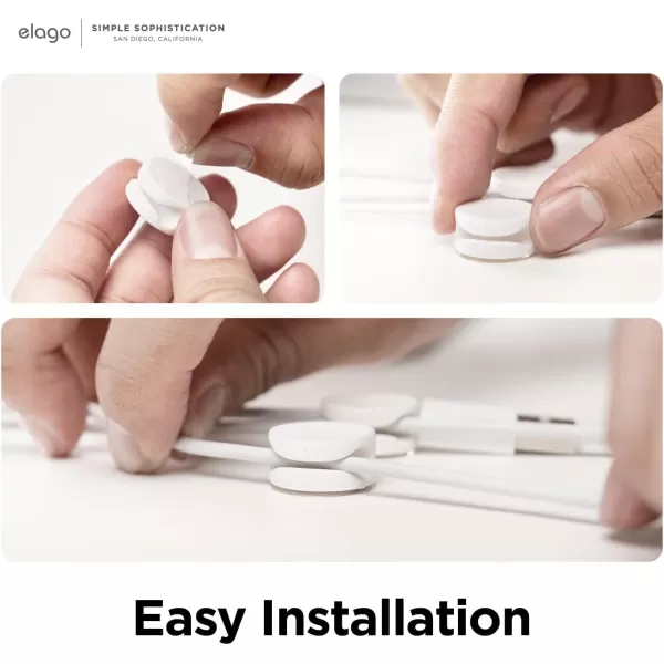 elago Cable Management Buttons  Desk Organizers Desk Accessories Cable Clips Cord Organizer Office Home Office 2 Cable Holding Slots Flexible TPU Cable Tie Included 7pcs WhiteBlack