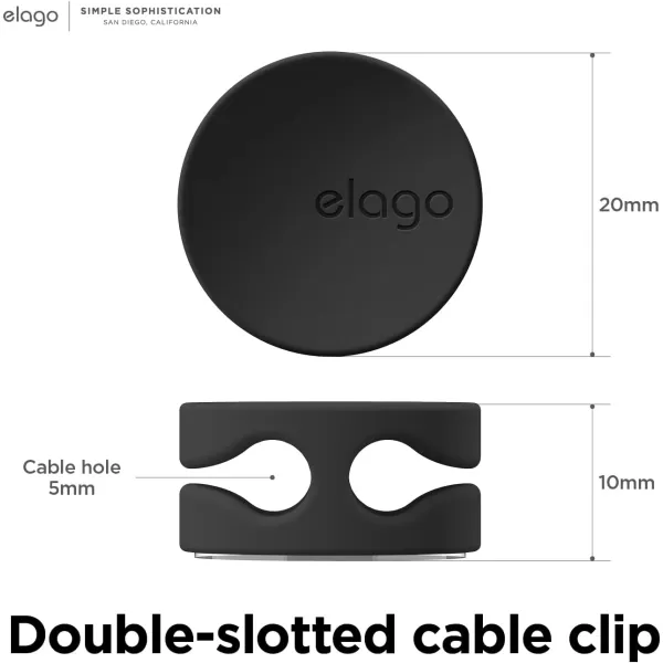 elago Cable Management Buttons  Desk Organizers Desk Accessories Cable Clips Cord Organizer Office Home Office 2 Cable Holding Slots Flexible TPU Cable Tie Included 7pcs WhiteBlack