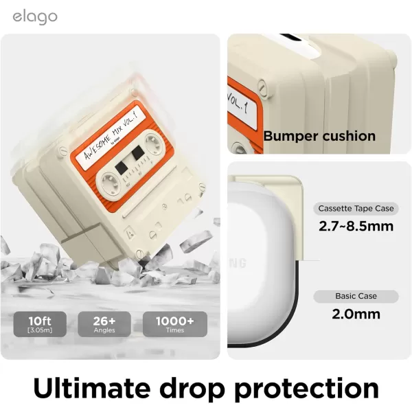 elago Cassette Tape Case Compatible with Samsung Galaxy Buds FE Case 2023  Galaxy Buds 2 Pro Case 2022  Galaxy Buds 2 Case 2021  Galaxy Buds Pro Case 2021  Galaxy Buds Live Case 2020elago Cassette Tape Case Compatible with Samsung Galaxy Buds FE Case 2023  Galaxy Buds 2 Pro Case 2022  Galaxy Buds 2 Case 2021  Galaxy Buds Pro Case 2021  Galaxy Buds Live Case 2020