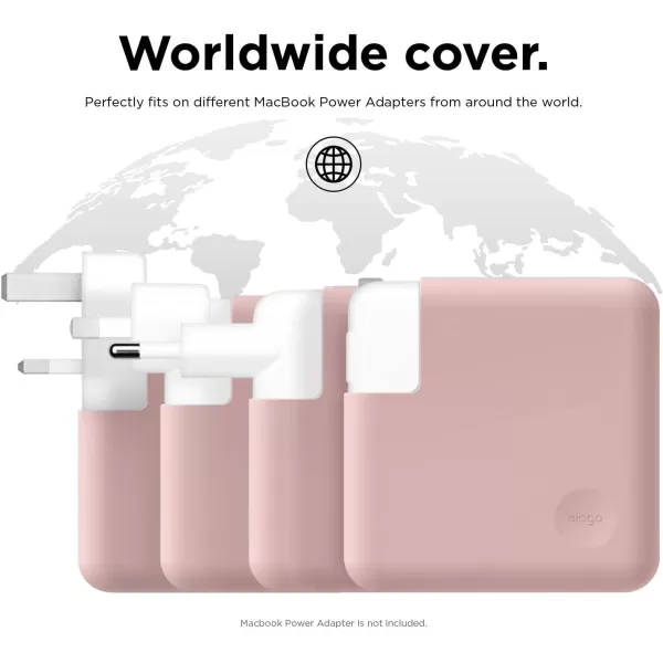 elago Charger Cover Compatible with 2023 MacBook Pro 14 M3 12amp14core 2021 MacBook Pro 14 M1 Pro 10core M1 Max MacBook Pro 16 with Touch Bar 2019 Pro 15 with Touch Bar 20162018ClassicWhiteSand Pink