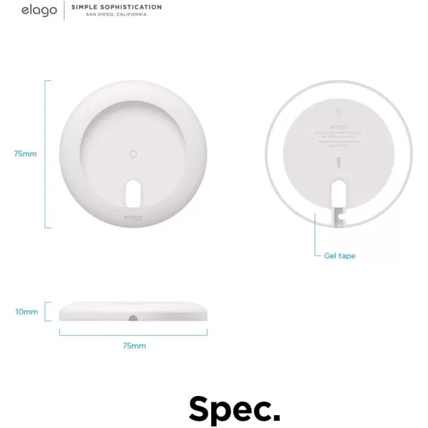 elago Charging Pad Compatible with MagSafe Charger Compatible with iPhone 15 14 13 12 Models AirPods Pro amp AirPods 3  Magnetic Charger Holder AntiSlip White Magsafe Charger Not IncludedWhite