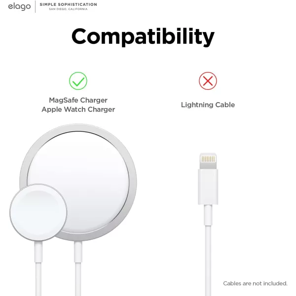 elago Charging Station Compatible with iPhone 15 Series iPhone 14 Series iPhone 13 Series iPhone 12 Series Compatible with MagSafe Compatible with Apple Watch Series  Chargers are NOT IncludedDark Grey  Jean Indigo