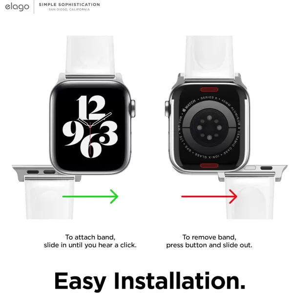 elago Clear Band Compatible with Apple Watch Band Ultra2UltraSE9876SE54321 38mm 40mm 41mm 42mm 44mm 45mm 49mm  Transparent Protective Band Watch Strap Connector Included42444549