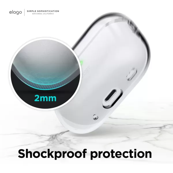 elago Clear Case Compatible with Apple AirPods Pro 2nd Generation Case Cover 2022 Strap Included Protective Case Transparent Shockproof Supports Wireless Charging Transparentelago Clear Case Compatible with Apple AirPods Pro 2nd Generation Case Cover 2022 Strap Included Protective Case Transparent Shockproof Supports Wireless Charging Transparent