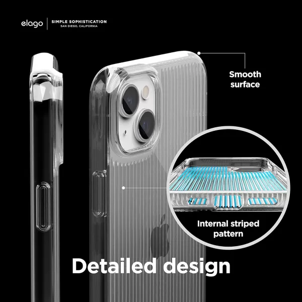 elago Clear Case Compatible with iPhone 14 Case Clear  61 Inch  TPU Hybrid Technology AntiYellowing Pattern Glass Glowing Effect Shockproof Bumper Cover Full Body Protection  Made in KoreaClear