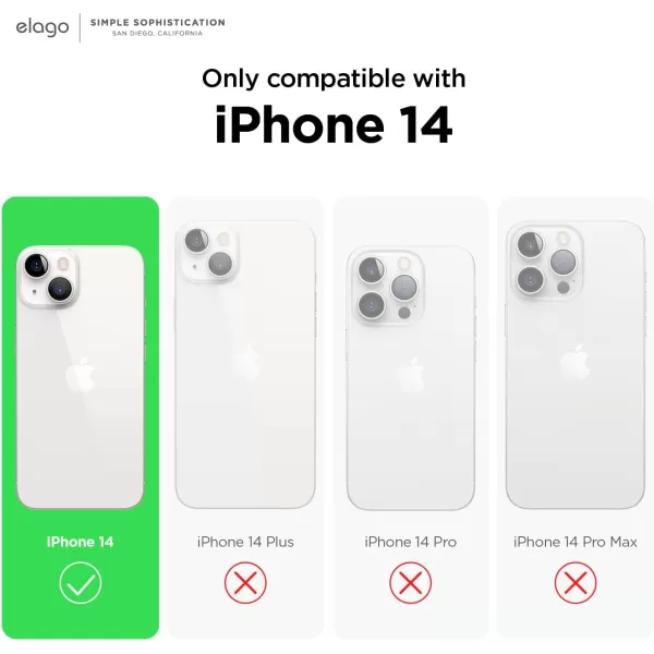 elago Clear Case Compatible with iPhone 14 Case Clear  61 Inch  TPU Hybrid Technology AntiYellowing Pattern Glass Glowing Effect Shockproof Bumper Cover Full Body Protection  Made in KoreaClear