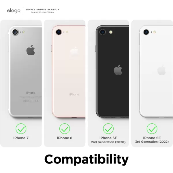 elago Clear Case Designed for iPhone SE 2022 Case 3rd Generation  iPhone SE 2020 Case 2nd Generation iPhone 8 CaseiPhone 7 Case  AntiYellowing Drop Protection Case AntiScratch Clear BackClear