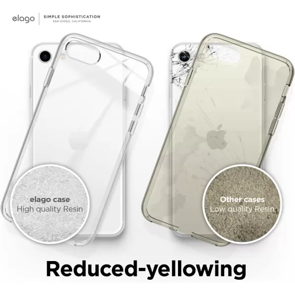 elago Clear Case Designed for iPhone SE 2022 Case 3rd Generation  iPhone SE 2020 Case 2nd Generation iPhone 8 CaseiPhone 7 Case  AntiYellowing Drop Protection Case AntiScratch Clear BackClear