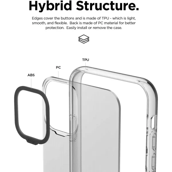 elago Clear Hybrid Case Compatible with iPhone 11 Neon YellowCrystal Clear