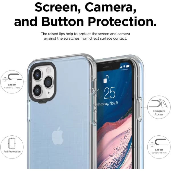 elago Clear Hybrid Case Compatible with iPhone 11 Pro Aqua BlueAqua Blue